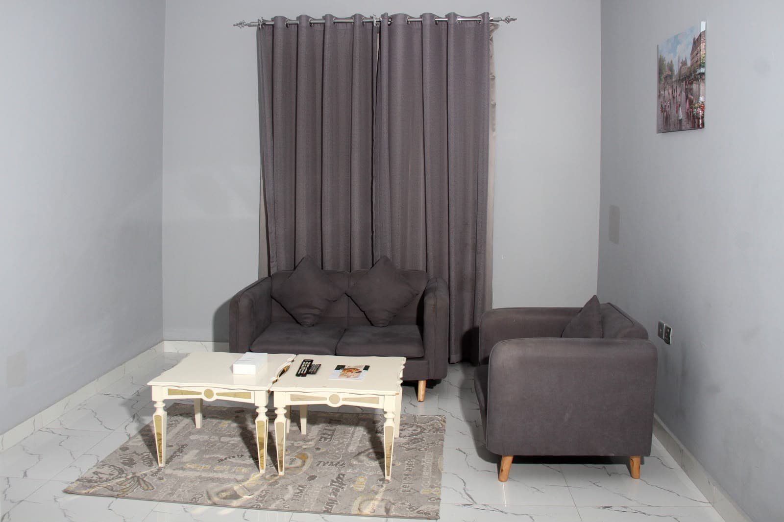 Furnished living area with sofas at PARIS Furnished Apartments LLC